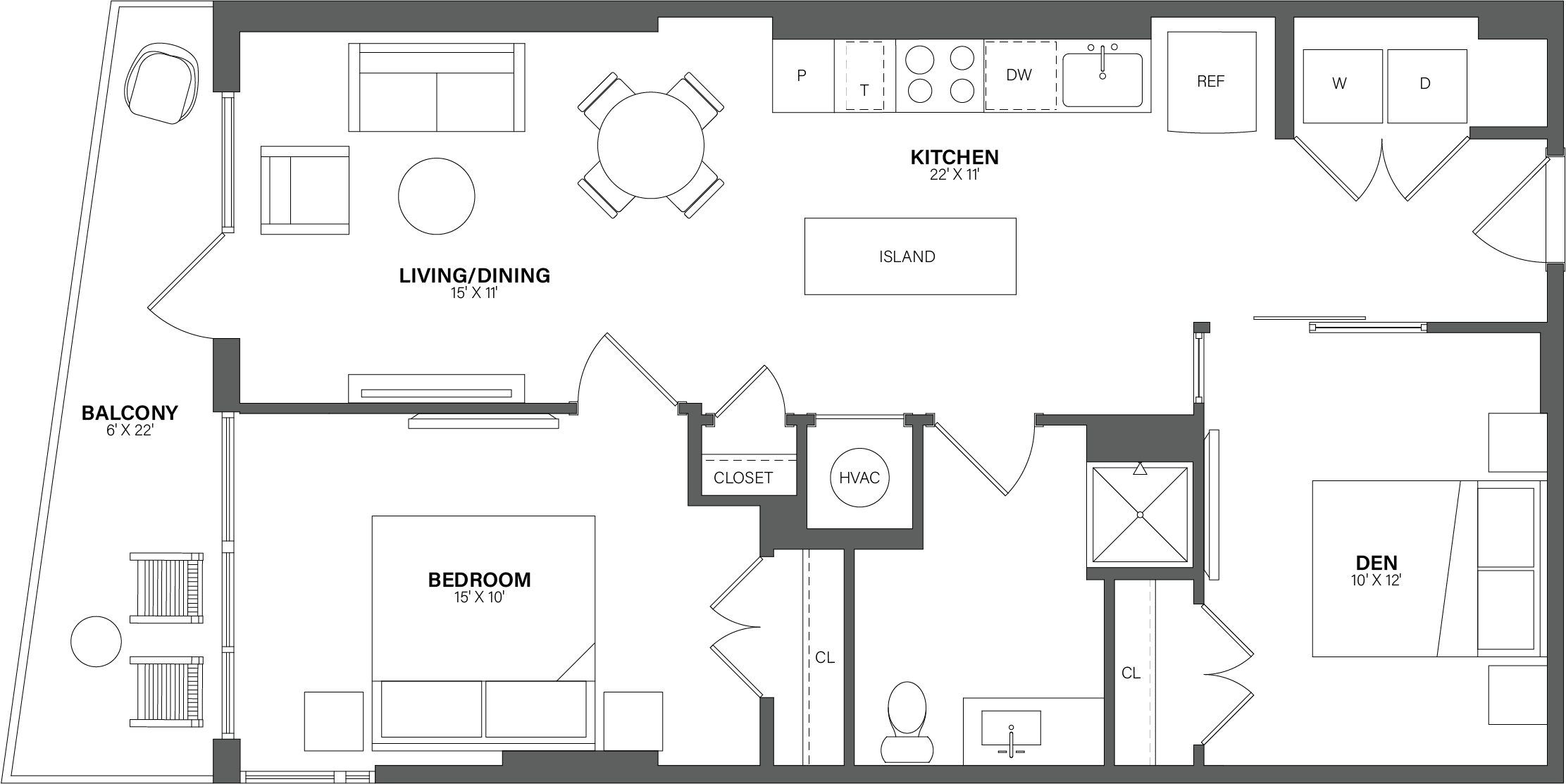Floorplan image of apartment 0407